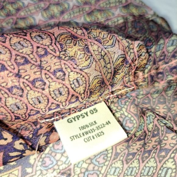 Gypsy 05 Shorts 100% Silk Beach Coverup Anthropologie Pink/Rose - Picture 7 of 13